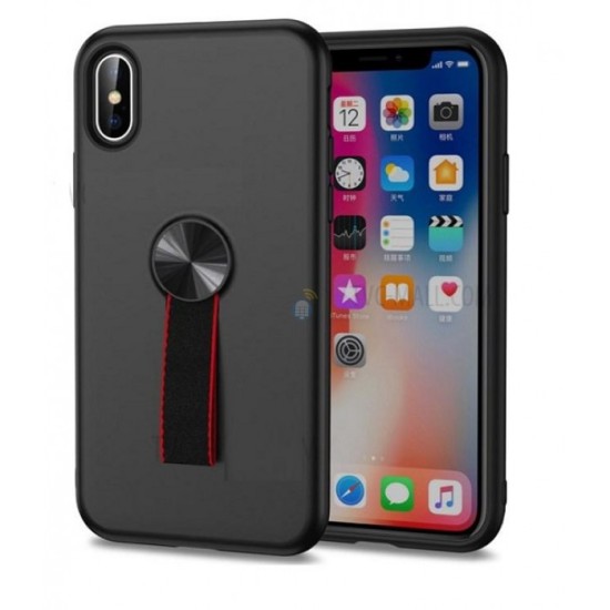 CAPA PARA  COM SUPORTE IPHONE XS  PRETO